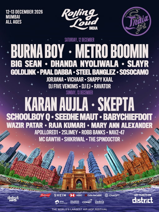 RL INDIA 2026 LINEUP 🔥

GET YOUR TICKETS ON THE DISTRICT APP!

👉 rollingloud.com/india