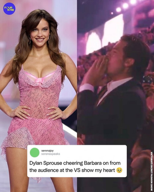 Dylan Sprouse cheering Barbara Palvin on at the Victoria’s Secret Fashion Show is everything we needed to see today 💕