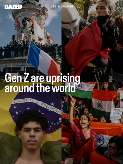 A generation is taking to the streets. 🌍⁠
⁠
From France and Brazil to India and Albania, young people across the world are mobilising against rising living costs, education cuts, political corruption and an increasingly uncertain future.⁠
⁠
Different countries have different demands, but there’s a shared frustration with the systems shaping our lives.⁠
⁠
Swipe to see what’s happening around the world ➡️⁠
⁠
#Dazed #GenZ #Protests