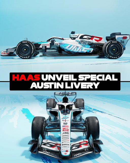Haas have a new look for Austin! 💙🤍

#F1 #Formula1 @haasf1team