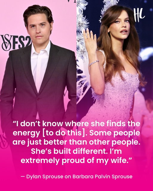 The green flag husband award goes to Dylan Sprouse. ❤️ The actor was in the crowd last night at the #VictoriasSecretFashionShow cheering his wife, Barbara Palvin Sprouse, on as she made her epic comeback to the runway shortly after welcoming their first child. (📸: Getty Images)