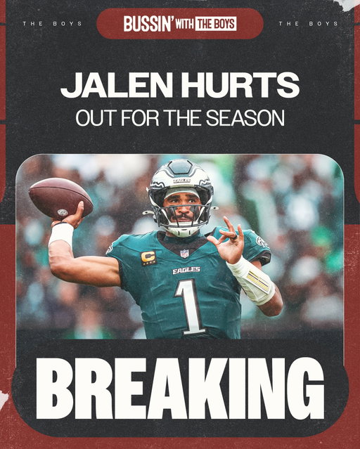 The Eagles are expected to be without Jalen Hurts for the rest of the season as he deals with a serious medical issue involving multiple lung blood clots per @rapsheet