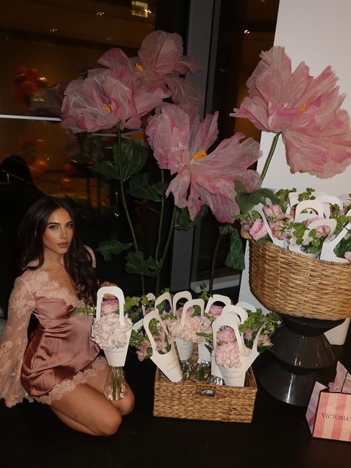 A little pink, a lot of wings 🎀 Loved hosting our VS Fashion Show watch party 🪽 @victoriassecret