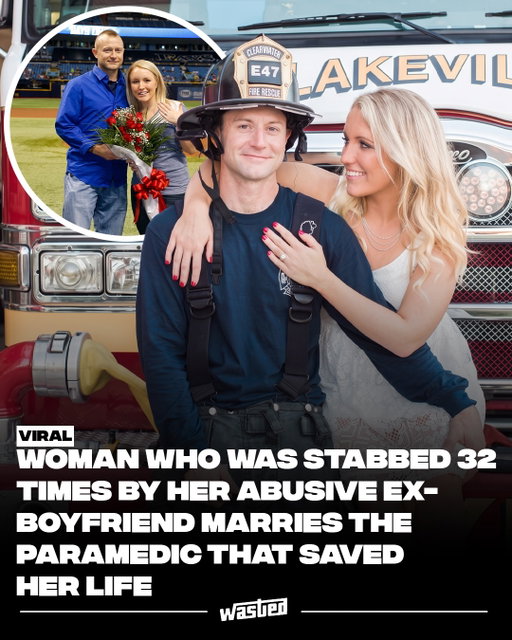 In 2012, Cameron Hill was one of the paramedics fighting to keep Melissa Dohme alive. Years later, he was the one waiting for her at the altar.

Dohme had been beaten and stabbed 32 times by an ex-boyfriend in a brutal attack she was lucky to survive. Hill, who responded to the scene, later said he had a feeling their story wasn’t over. Months afterward, the two crossed paths again when Dohme gave a speech, and what began as a reunion slowly turned into love.

The proposal came in 2015 at a Tampa Bay Rays game. Dohme was handed a ball before throwing out the ceremonial first pitch, and written on it were four words: “Will you marry me?” She said yes.

Capping a five-year journey that started on the worst night of her life, the couple married at Lange Farm in Dade City, Florida, and Dohme stepped into a new chapter full of love and hope ❤️