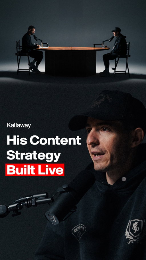 Comment “BLUEPRINT” for the new episode 👇
Kallaway runs three separate 7-figure businesses, all powered by one content system. We do a LIVE screen share and he shows exactly how he builds and scales it.