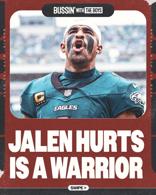 Jalen Hurts is a WARRIOR 💪

After being diagnosed with a superficial blood clot in London, doctors advised Hurts to stay awake as a precaution. He went roughly 36 hours without sleep before taking the field against the Jaguars