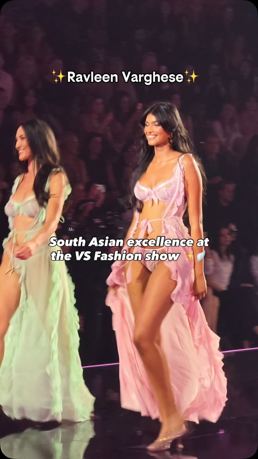 @ravleen_v the first SOUTH Indian model to walk THE @victoriassecret fashion show!!! With ofc the og @neelamkg never thought I’d see that happen 🪽✨ @lararaj performing with @katseyeworld @youtube 

#southasian #vsfashionshow #browngirl #southasianmodel #victoriassecretfashionshow