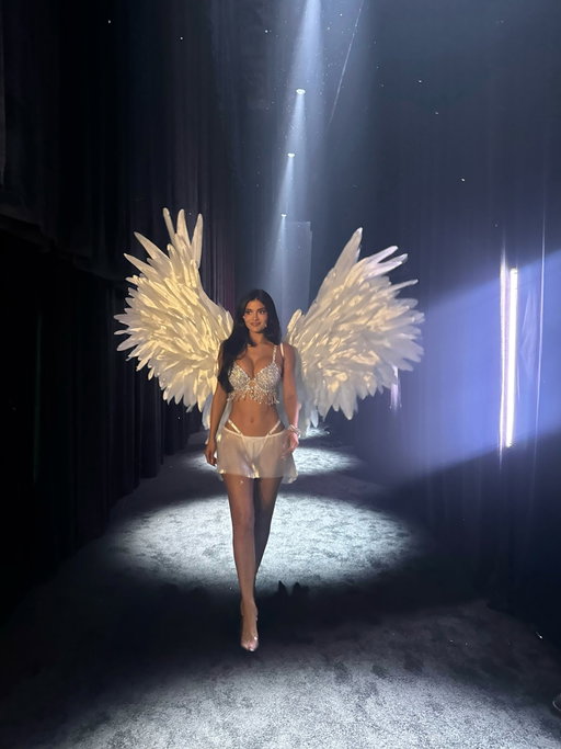 STILL DREAMING … thank you @victoriassecret !!! a moment i’ll never forget 🪽💎

& my glam familyyyy @makkaroo @rosegrandquist @makeupbyariel @hairbyiggy i love you guys