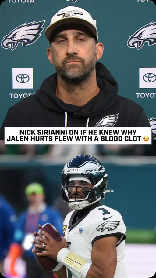 Nick Sirianni on whether he was briefed on why Jalen Hurts was allowed to fly with a blood clot

🎥: @philadelphiaeagles