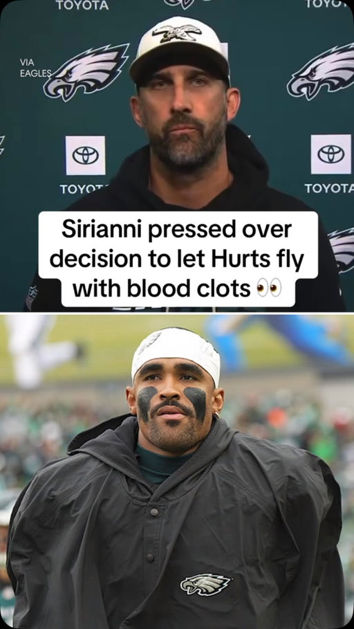Nick Sirianni faced some tough questions about the decision to let Jalen Hurts travel with blood clots.