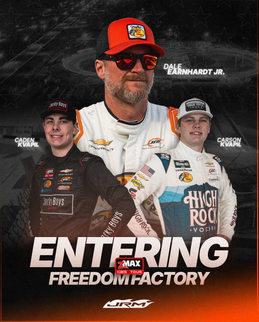 Starting February with some Freedom. 🦅

Dale, Caden and Carson are heading to Freedom Factory for the CARS Tour season opener on February 6th, 2027. 

Get your tickets now via our IG Story.