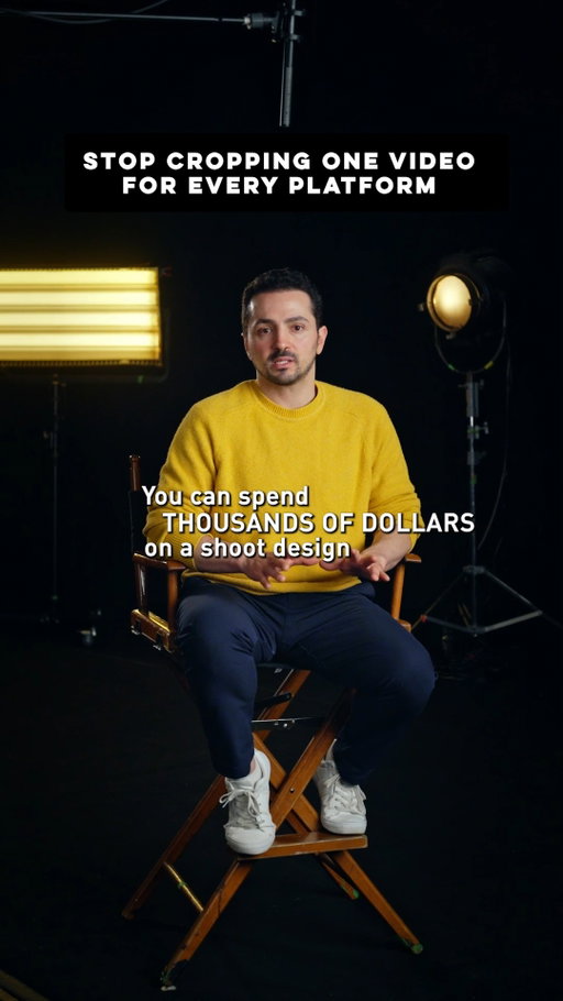 The most common way a production budget underperforms isn't bad creative. 

It's creative built for the wrong viewing environment. 

Here is why you need to design your next shoot around platform variants.