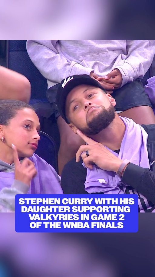 Father-daughter date at Ballhalla! 🏀

@stephencurry30 supporting the @valkyries in the @wnba Finals! 👏