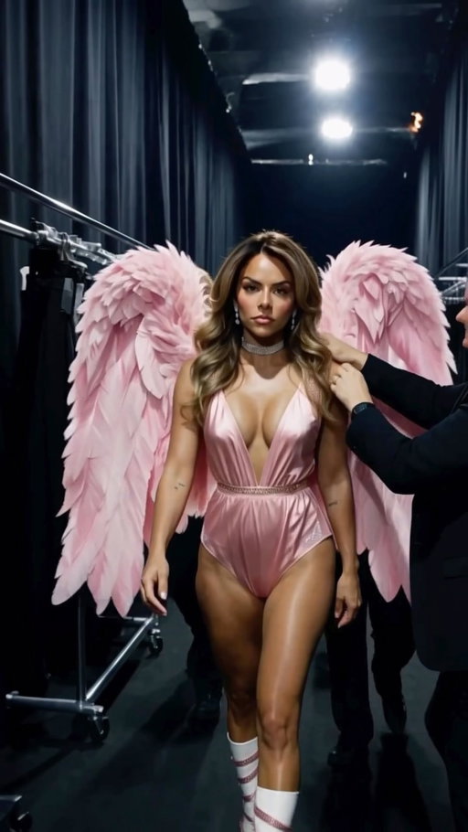 @victoriassecret Can we have petit Angels next year ? Hehe 🪽🥰💗🙏🏽#victoriassecret #victoriassecretfashionshow #victoriassecretangel #angel #pink @glam_app AI