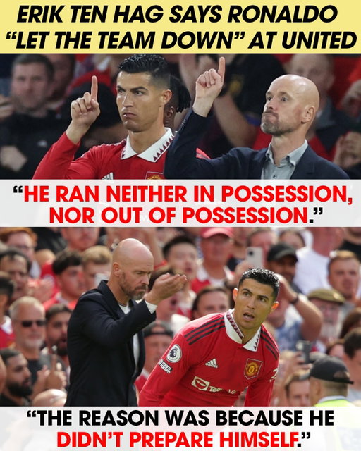 Erik Ten Hag spoke candidly about his time with Cristiano Ronaldo during the Dutchman’s stint as Manchester United’s manager. Telling @theathleticfc in an interview that Ronaldo would remove himself from training sessions and would not raise his heart rate to the desired levels from the former Ajax boss.