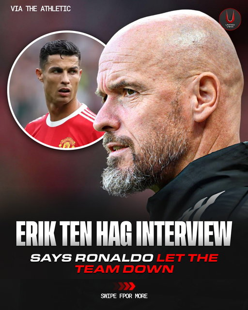 Cristiano Ronaldo “𝐋𝐄𝐓 𝐓𝐇𝐄 𝐓𝐄𝐀𝐌 𝐃𝐎𝐖𝐍” at Man United, according to Erik ten Hag! 🫵

The former Man United manager claims Ronaldo failed to meet the required standards in training after the club had planned its season with him.

Was Ten Hag right to put the team above its biggest star, or did he mishandle a club legend? 👇

#ManUnited #CristianoRonaldo #ErikTenHag #UnitedView