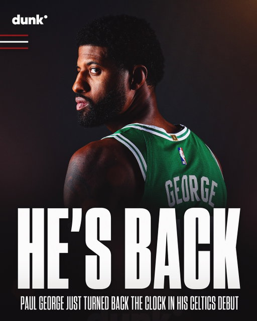Paul George is absolutely COOKING so far in his Celtics debut. 

The most EVER in a Celtics debut. Special 👏