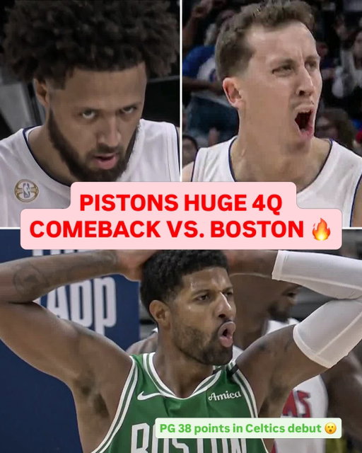 DETROIT SPOILS PG’S BIG CELTICS DEBUT 😮