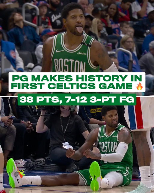 Paul George wasted no time. Most points EVER in a Celtics debut ☘️