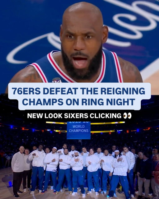 THE 76ERS DEFEAT THE NEW YORK KNICKS AT HOME ON BANNER NIGHT. 

LeBron James made his Sixers debut with 14 points adding to the Jaylen Brown’s 19 points, Joel Embiid’s 13 points and Tyrese Maxey’s 28 piece.

How y’all feeling bout these two teams this year?