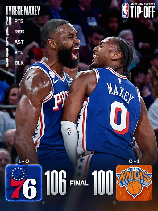 Final scores from the opening day of the 2026-27 NBA regular season! 👏