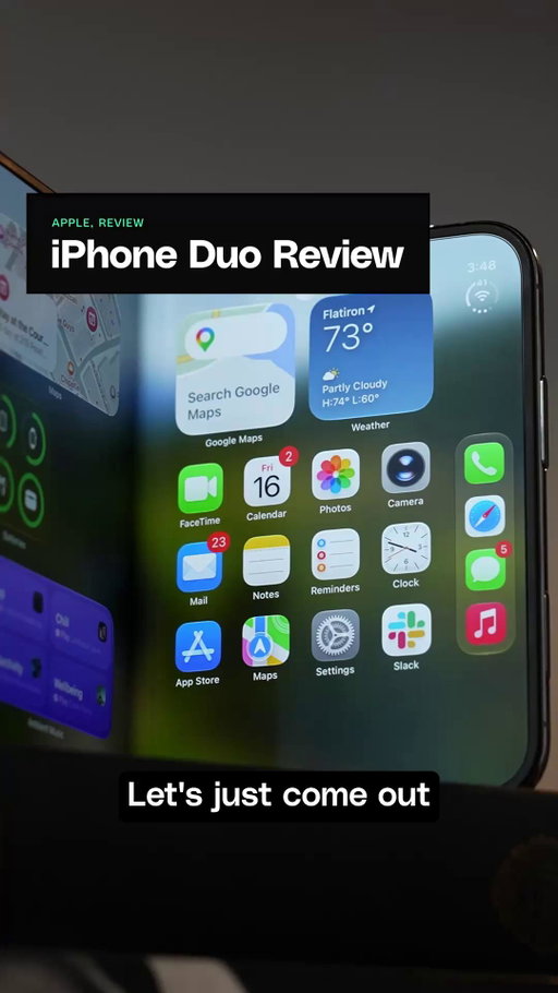 Apple's Phone Duo is one of Apple’s messiest first-generation products in a long time, and right now it will delight gadget nerds and early adopters and likely frustrate everyone else.  It’s incredibly expensive, starting at $2,000 for 256GB of storage and going up to $3,200 for the 2TB model. Read @reckless1280 and @allisonjo1 full review and score at the link in bio. #Apple #iPhoneDuo #Tech