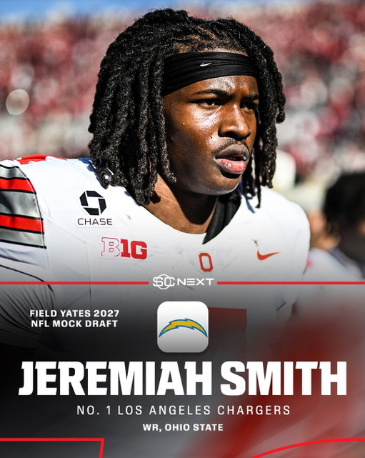 Projected top-ten picks in the 2027 NFL Draft, via @fieldyates 👀