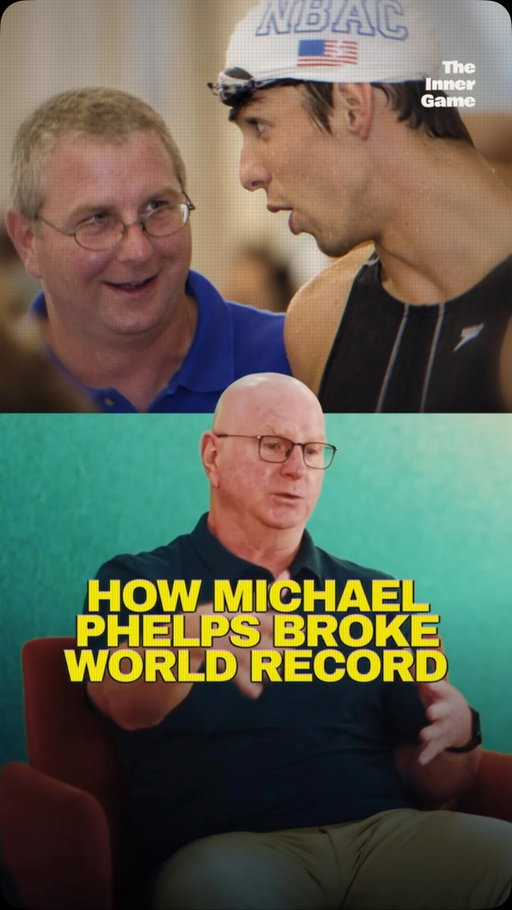 Comment “TABLE” to watch the full episode.

A Russian kid broke the world record. Michael Phelps was in the next heat.

@coach_bowman goes back to the meet where Phelps first really broke through, five world records at about 16 years old. In Spain, in a butterfly event he hadn’t swum that well, Phelps was in the second semifinal. In the first one, a Russian swimmer went out and set a new world record.

Bob was a floor up, looking down into the ready room. Phelps looked up at him with the kind of look Bob figures Michael Jordan would have had. Bob’s only thought was that the Russian kid was “gonna hold a world record for one minute.”

Bob is one of three coaches at the episode 1 table, with George Mumford and Brian Johnson, hosted by @ryanpsweeney.

#bobbowman #theinnergame #innergamepodcast #michaelphelps #swimming