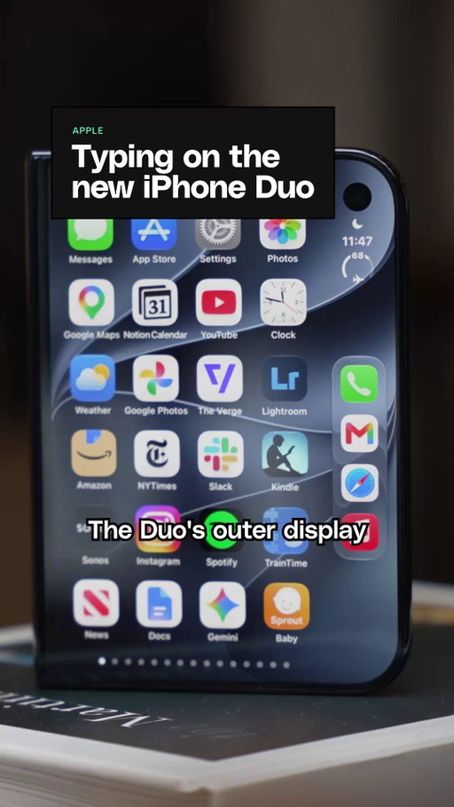 The Duo’s 5.4-inch outer display lets you see a small amount of information, making typing a bit trickier. But between the Duo and the Watch, Apple has quietly revolutionized nose typing. Read the full review at the link in bio. #Apple #iPhoneDuo #Tech