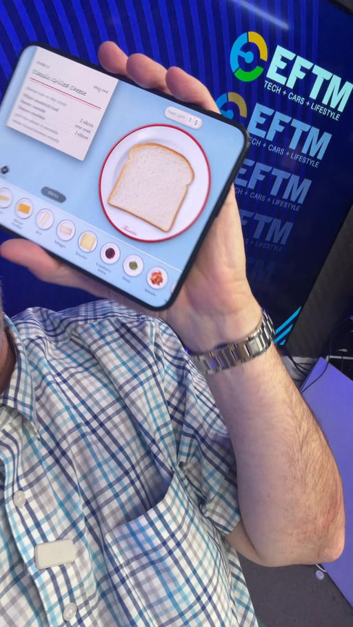 Silly fun with Toastie the toasted sandwich app on iPhone Duo