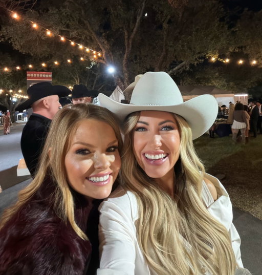 A little country glam, a lot of laughs, and one of my favorite girls! 🤠🤍✨ Such a fun night at Cattle Baron’s Ball with my sweet Brandi! 💕