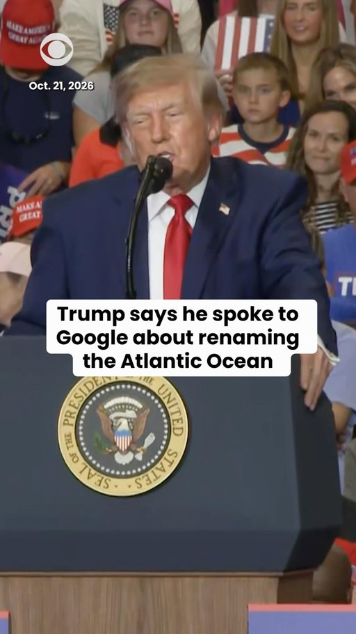 President Trump said he called Google Maps and asked to rename the Atlantic Ocean.

“No, no, no. This time I’m not doing it ... oceans are different, sir,” Google CEO Sundar Pichai replied, Trump said at a rally in South Carolina. The president said he was told the company would not do so because oceans span multiple countries. He added that he would likely drop the idea.