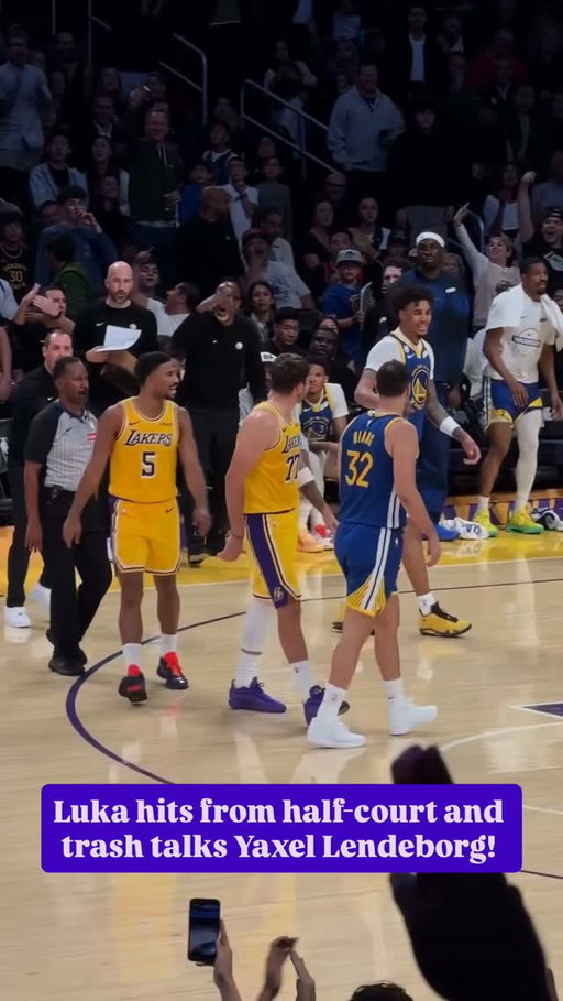 LUKA GIVES YAXEL LENDEBORG HIS WELCOME TO THE NBA MOMENT! 😤
[via @lakersalldayeveryday]