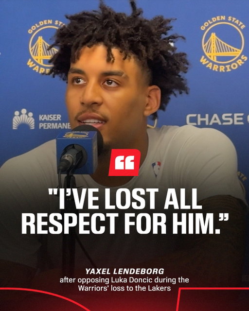 "WHINING AND COMPLAINING" 👀 
 
Yaxel Lendeborg had STRONG words for Luka Doncic after the pair went back and fourth during the GS Warriors' loss to the LA Lakers.
 
READ MORE 📝: LINK IN BIO 🔗 
 
#NBA