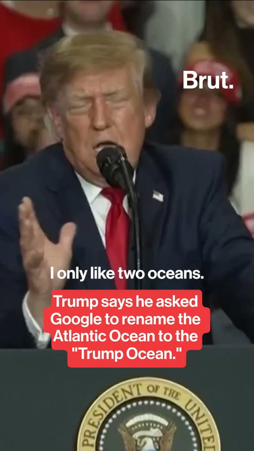 President Donald Trump said Google CEO Sundar Pichai rejected his suggestion to rename the Atlantic Ocean the “Trump Ocean” because it borders multiple countries.

Speaking at a South Carolina rally Wednesday, Trump suggested he would abandon the idea. His account remains unverified.

The remarks follow Google Maps’ adoption of “Gulf of America” and "Lake America" for U.S. users after Trump ordered the federal name change.

#DonaldTrump #Google #TrumpOcean