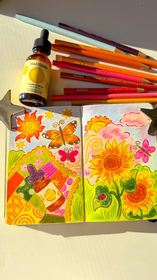 a cozy sunny @madhippiebeauty picnic ☀️✨🧺

#madhippie #skincare #drawing #asmr