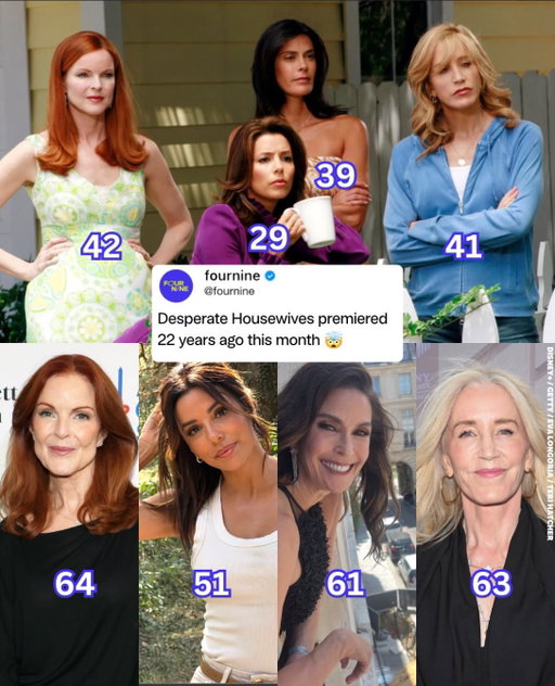 Desperate Housewives premiered 22 years ago this month and we’re still not over Wisteria Lane...

The hit drama first aired on 3 October 2004, introducing us to Bree, Gabrielle, Susan and Lynette, played by Marcia Cross, Eva Longoria, Teri Hatcher and Felicity Huffman.

Narrated by their late neighbour, Mary Alice, the series followed the women’s secrets, scandals and friendships behind the picket fences of their seemingly perfect suburban street. It became a global phenomenon, running for eight seasons and earning multiple Emmy and Golden Globe awards along the way.

From Bree’s perfectly pressed outfits to Gaby’s iconic one-liners, it’s still one of the most bingeable shows ever made.

Grab a cup of coffee and a slice of gossip, it’s rewatch time !!
#DesperateHousewives #EvaLongoria #MarciaCross #throwback