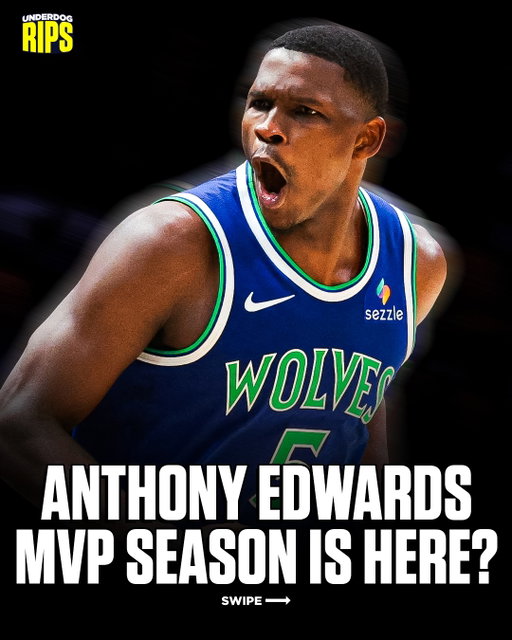 Anthony Edwards had a record-setting opening night, could this be the year he wins MVP? 🤔