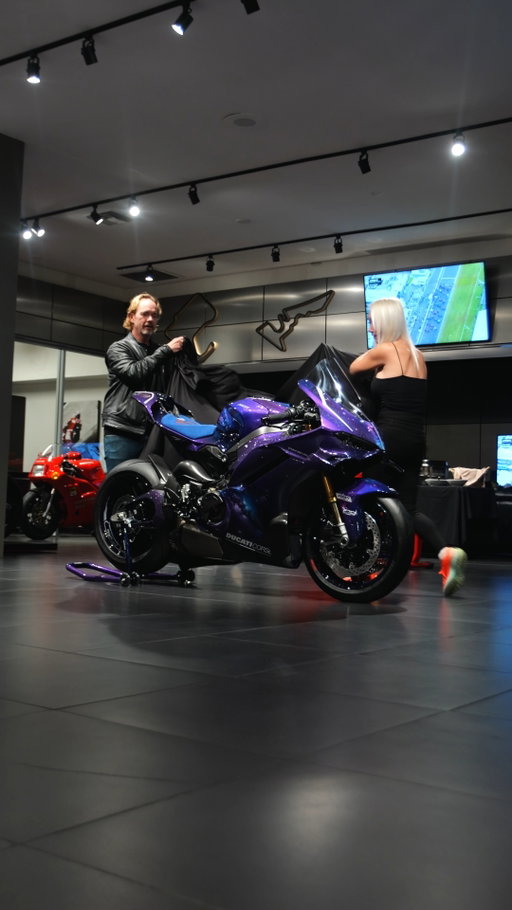 She dreamed it. Unica built it. 💜🔥

Our client @tecoms just unveiled her 1 of 1 Panigale V4R Unica, created through Ducati’s exclusive factory-direct Unica program. Buyers work side by side with designers and engineers at Centro Stile Ducati in Borgo Panigale, Italy, to build a motorcycle that exists nowhere else.

The details tell her story:
♾️ A custom infinity symbol key to match the infinity symbols etched into the bike
"天下無双" on the tank, meaning “one of a kind”
☢️ Nuclear fuel etched into the gas cap
🌌 A hand-painted galaxy across the tank that took months to get right, and the first fully aerographed Ducati from the factory

This is what the Unica program is all about, and we’re honored to be part of Jackie’s Ducati journey.

Congrats again to @tecoms on her masterpiece! 🏁 
And thank you to everyone who came out for this memorable event! 🙌

🎥: @glenalynann.co 

#DucatiNB #DROC #PanigaleV4RUnica #DucatiUnica #OneOfAKind #DucatiArt