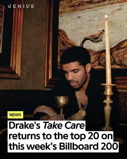@champagnepapi 'take care' is back in the top 20 on this week’s billboard 200! 📈🦉

nearly 15 years after its release, the grammy-winning album has now spent more than 700 weeks on the chart, one of only a handful of albums in history to do it 💿🔥

featuring appearances from the weeknd, rihanna, kendrick lamar, nicki minaj, lil wayne, rick ross, and more, it’s still in heavy rotation 🎶

what’s one song from 'take care' you always have in rotation? 👇