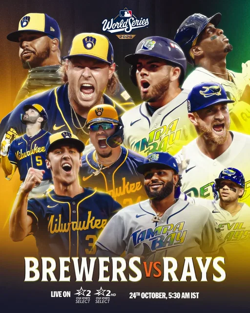 ITS FINALLY HERE!! 🤩

Milwaukee Brewers. Tampa Bay Rays. Who will add their name to the list of champions? ⚾️ 

Catch all the action from Game 1 of the World Series, LIVE, tomorrow from 5:30 AM onwards on Star Sports Select 2 SD + HD 📺