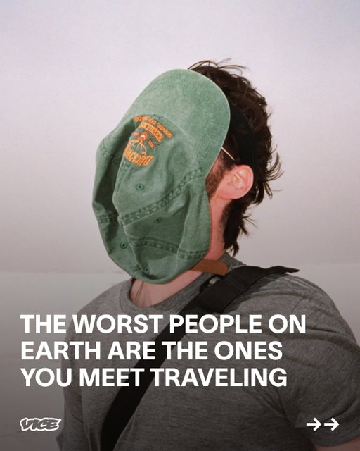 Every day, people become more insufferable, but also harder to get away from, as cheap travel, shifts in the jobs market, and influencer content familiarize us with destinations that would once have seemed deeply exotic. Writing for VICE, Niloufar Haidari (@niluthedamaja) bemoans the self-centered depravity she encounters in fellow travelers on her adventures around the world.

Read her lament in full at VICE.com, hit the bio for the link.
