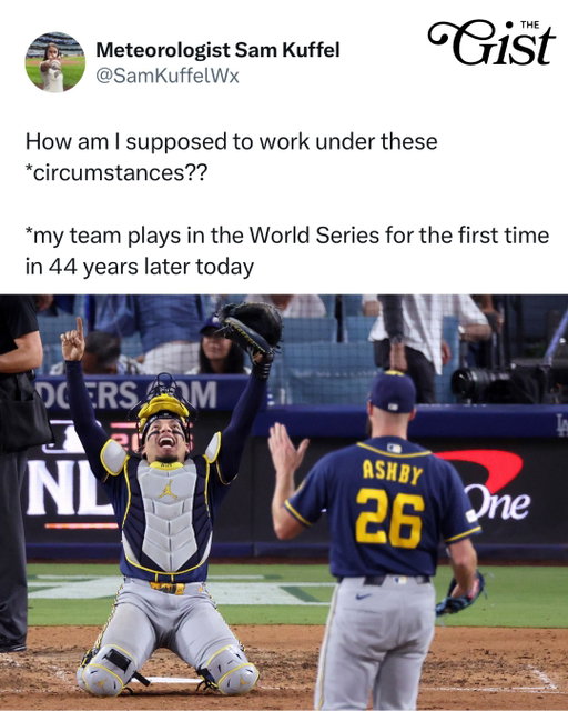 Brews or Rays, who you got? 👀⁣
⁣
The Milwaukee Brewers will face the Tampa Bay Rays, with both franchises seeking their first World Series crown. 👑⚾⁣
⁣
The Brew Crew tore through the regular season, posting the best record in MLB (103-59) for the second straight year. They were similarly dominant in the playoffs, eliminating the San Diego Padres in four games before stunningly sweeping the two-time reigning champ LA Dodgers. Squeaky clean. 🤩⁣
⁣
The Rays earned the American League’s (AL) No. 1 seed with a stellar 98-64 regular-season record. Tampa Bay made quick work of the NY Yankees with an AL Divisional Series sweep, then stormed back from a deficit to beat the Cleveland Guardians in six games in the AL Championship Series (ALCS). Gritty. 💪⁣
⁣
The World Series begins tonight at 8 p.m. ET, and plenty of history is on the line in this best-of-seven series. 🔥⁣
⁣
We're in your inboxes with all the latest news in sports! If you aren't yet, hit the #linkinbio to subscribe today. It's (forever) free. 💌 ⁣
⁣
#menssports #baseball #mlb #worldseries