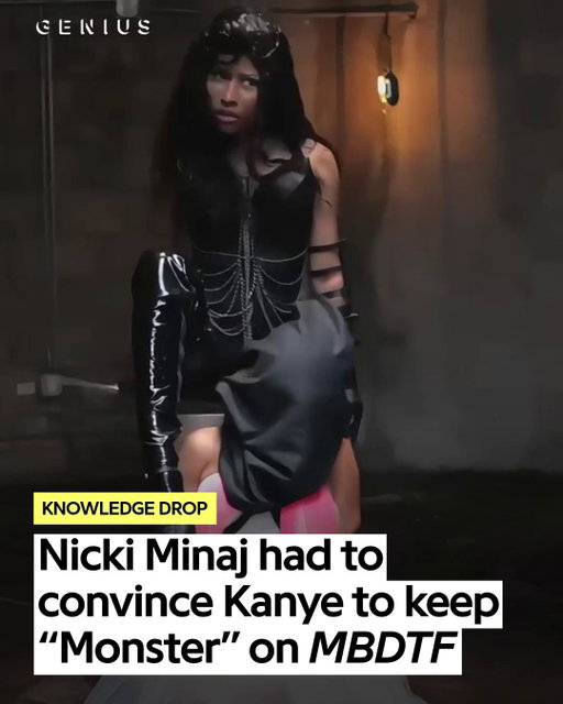 16 years ago today, kanye west released “monster” as a single from ‘my beautiful dark twisted fantasy’ a rap classic that still gives us chills 👹🧟‍♀️

looking back at the time when “monster” almost didn’t exist😳

nicki minaj revealed in an instagram post back in 2017 on this exact day that kanye nearly cut the track from ‘my beautiful dark twisted fantasy’ which dropped in 2010 because he thought her verse would end up being the talk of the album 🗣️

nicki spent nearly an hour on the phone convincing him to keep it telling him “you’re kanye west!!!!” 😭📞

who had the best verse on “monster”? 👇🎤