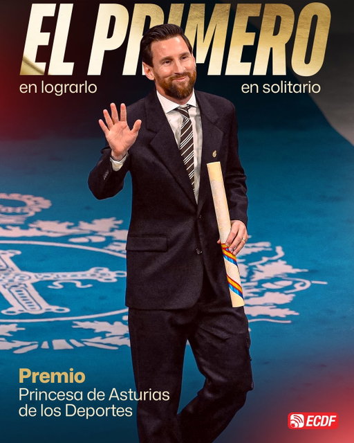 🏆🐐 ¡MESSI SIGUE HACIENDO HISTORIA MÁS ALLÁ DEL FÚTBOL! 🥹🇦🇷

🌟 Lionel Messi recibió el Premio Princesa de Asturias de los Deportes y expresó su emoción por un reconocimiento que trasciende lo deportivo. 👏❤️