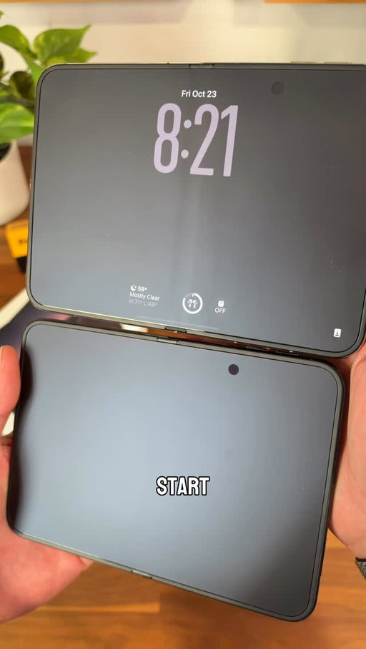 Yes, folding phone creases change over time! A look at a brand new iPhone Duo and one that’s a few days old #iphoneduo #apple #iphone #foldable