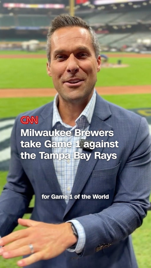 CNN's Andy Scholes reports from the American Family Field where the Milwaukee Brewers won Game 1 against the Tampa Bay Rays 3-2.