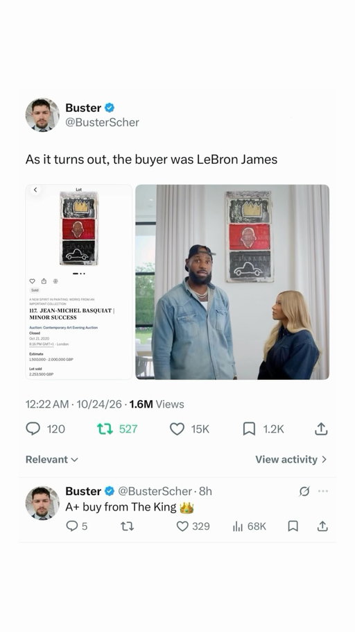 Perfect fit of a piece. LeBron’s ownership adds value and lore as well.