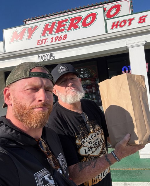 When in Rome (or Merrick,NY) you eat where @themattcardona and @myers_wrestling eat @myhero_deli  #chikencutlet