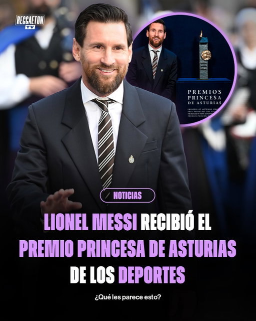 Lionel #Messi recibe el Premio Princesa de Asturias de los Deportes 2026 por una carrera que ha marcado la historia del fútbol.

El jurado destacó sus innumerables títulos, su talento extraordinario, su humildad y su compromiso con el trabajo en equipo, además de su labor solidaria para mejorar el acceso a la educación y la salud de niños en situación vulnerable.

Un reconocimiento a una leyenda que convirtió lo extraordinario en rutina sin olvidar que el fútbol siempre se juega en equipo. 🐐🏆